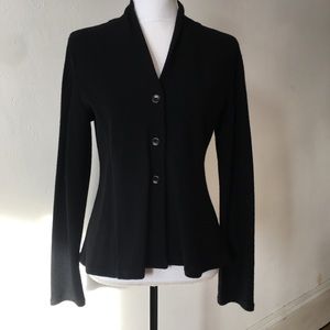 Eileen Fisher Black Knit Blazer Jacket